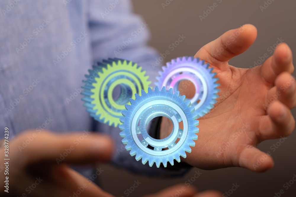 gear Technology setting concept background. gear Technology setting concept background.