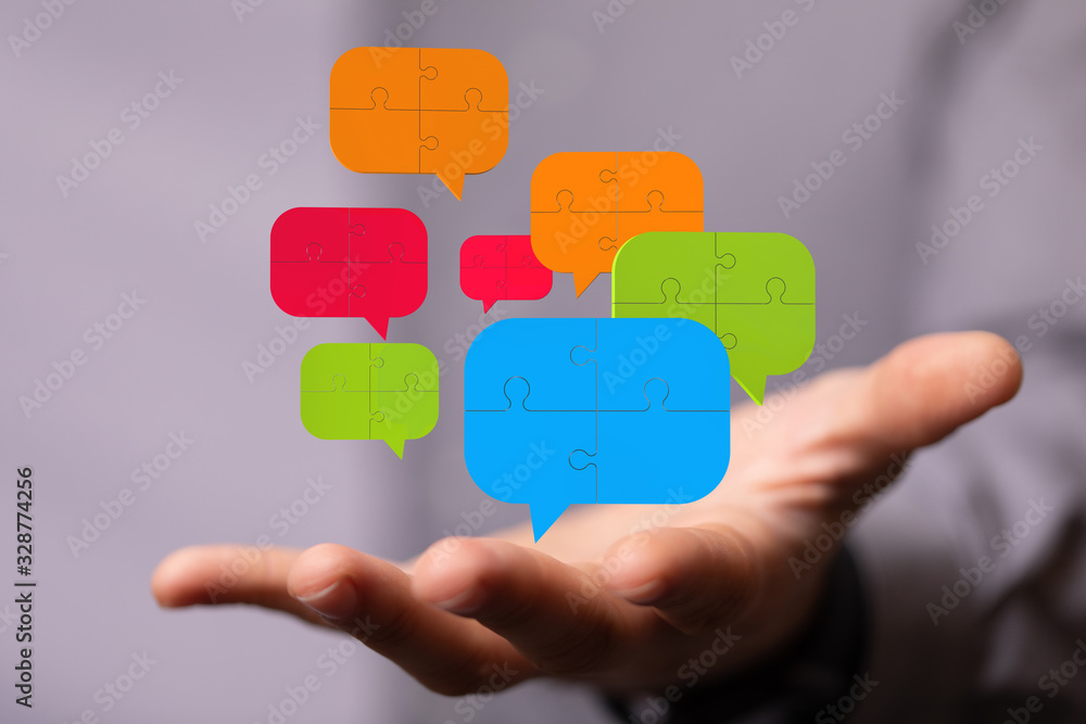 speech bubbles. People Chatting. Vector illustration of a communication concept, relating to feedback speech bubbles. People Chatting. Vector illustration of a communication concept, relating to feedback