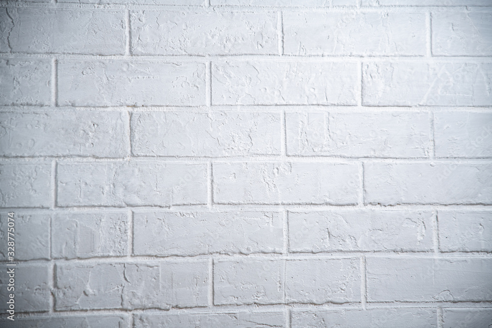 Naklejka premium white brick wall background