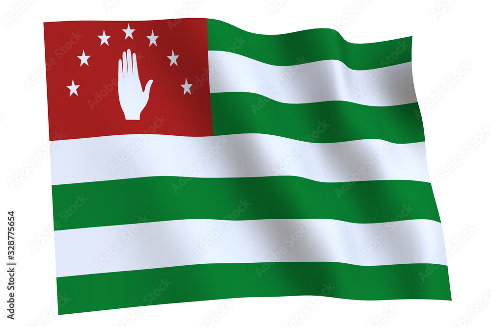 Abkhazia Flag waving Abkhazia Flag waving