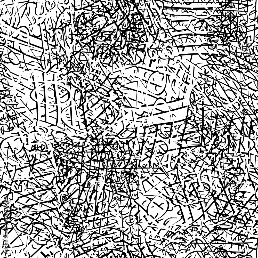 Obraz premium Seamless black and white grunge texture. Monochrome pattern repeating ink pattern