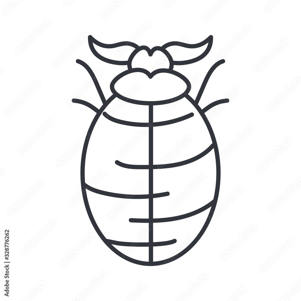 sowbug insect, line detail style icon sowbug insect, line detail style icon