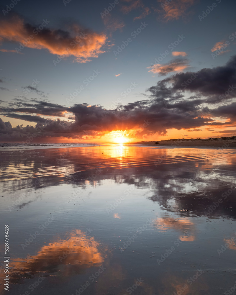 Beach at sunset, Anna Bay Australia