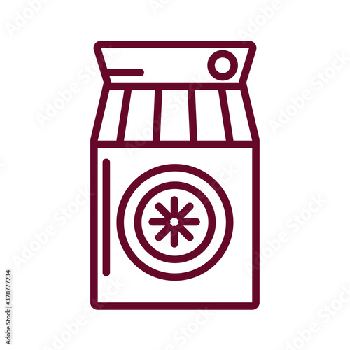 orange juice box icon, line style icon