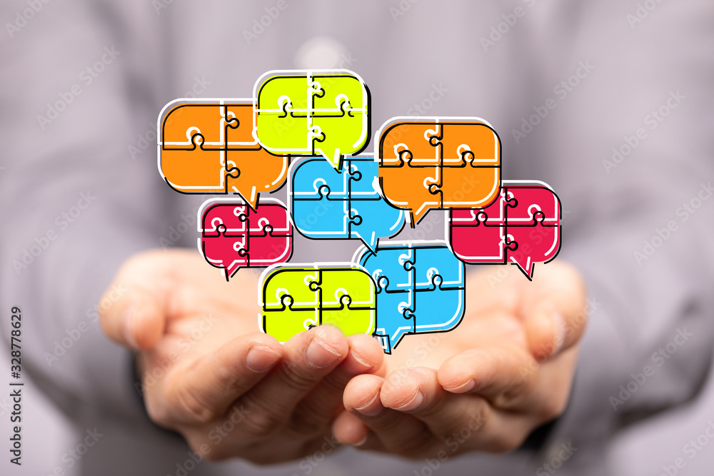 Empty speech bubble hands feedback communication.. Empty speech bubble hands feedback communication..