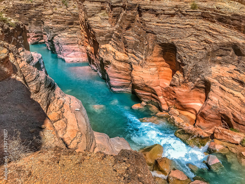 Foto Havasu Creek near the confluence with the Colorado River in Grand Canyon, near t