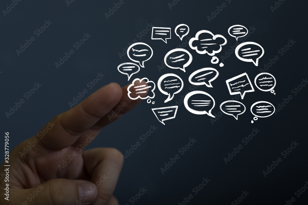speech bubbles. People Chatting. 3d illustration of a communication concept, relating to feedback 3d speech bubbles. People Chatting. 3d illustration of a communication concept, relating to feedback 3d