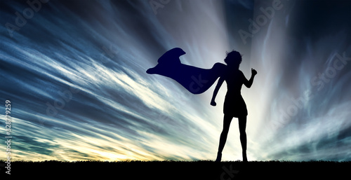 Foto superwoman in action