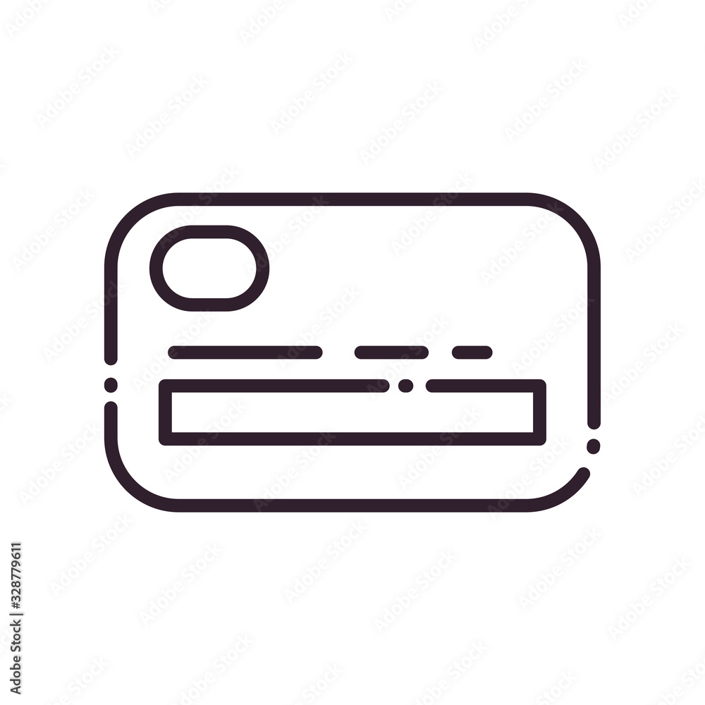 Isolated credit card line style icon vector design Isolated credit card line style icon vector design