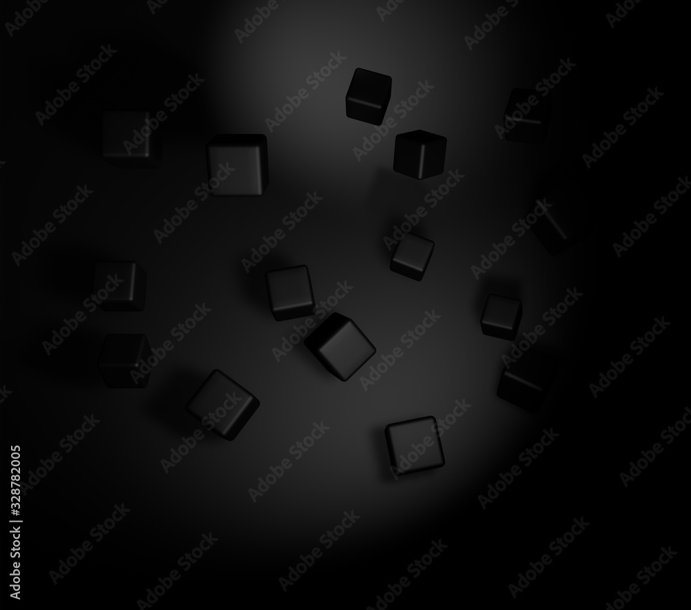 Minimal Black texture Abstract Cubes background 3d Render Minimal Black texture Abstract Cubes background 3d Render