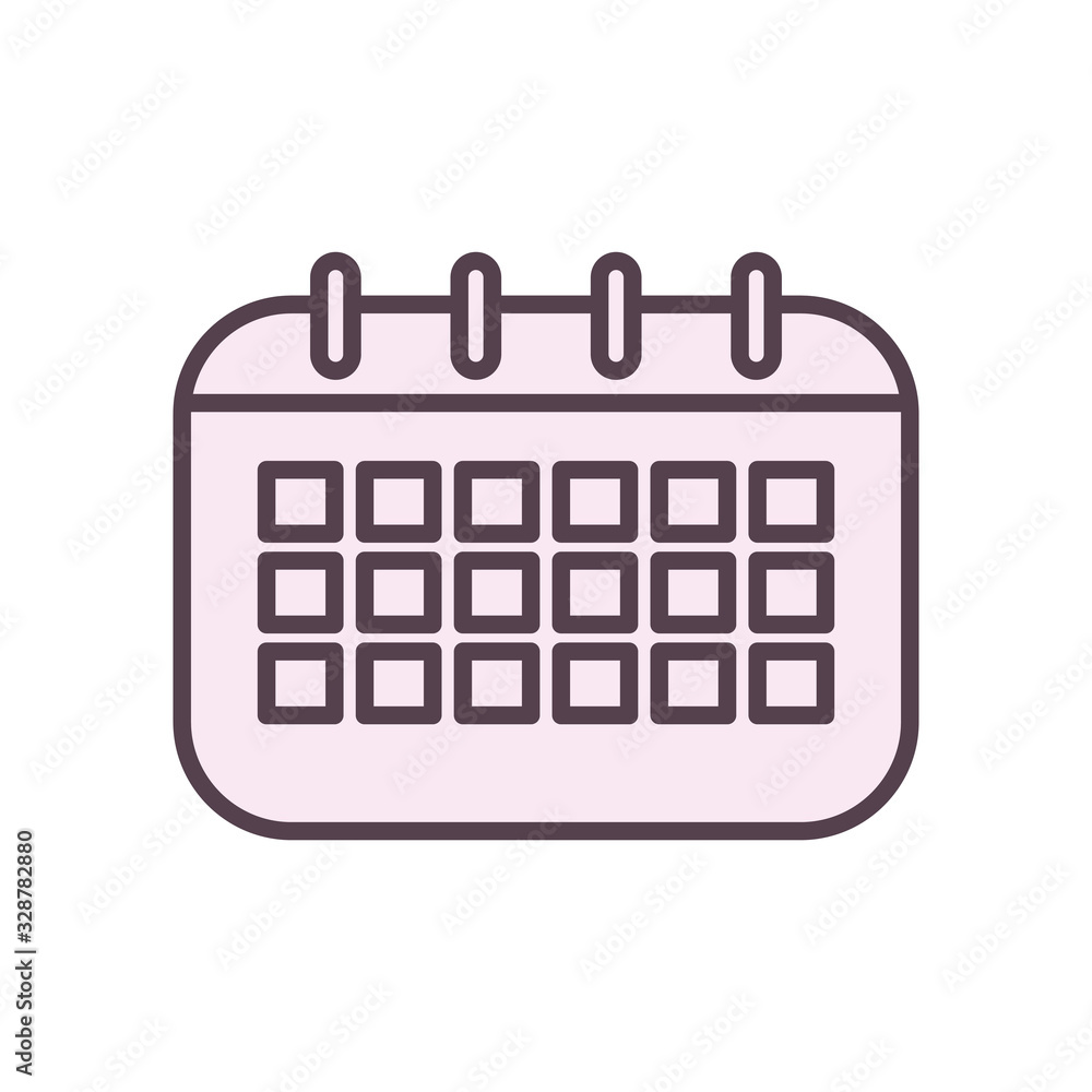 Isolated calendar line style icon vector design Isolated calendar line style icon vector design