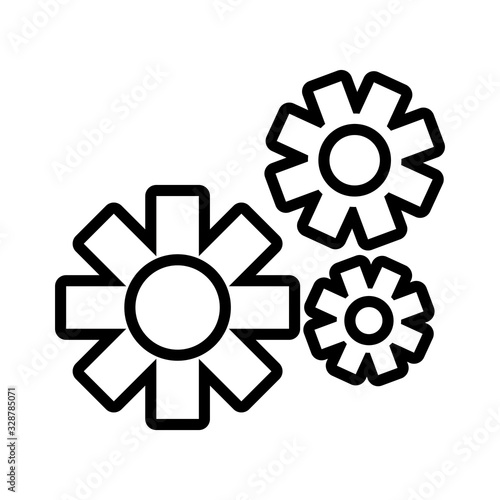 gearwheel tool in white background