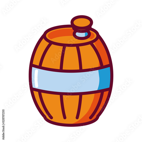 wooden barrel icon, fill style icon