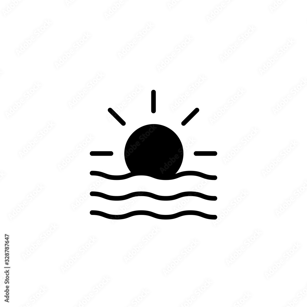 Vector illustration, sunset icon design Vector illustration, sunset icon design