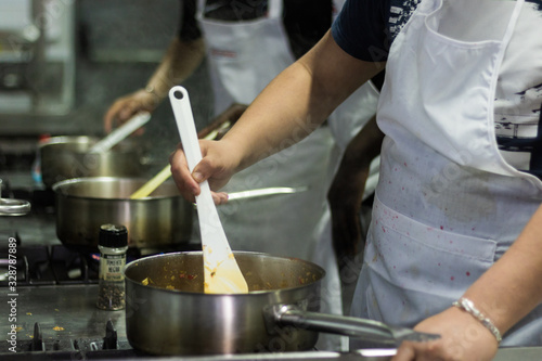 Chef preparing food in the kitchen