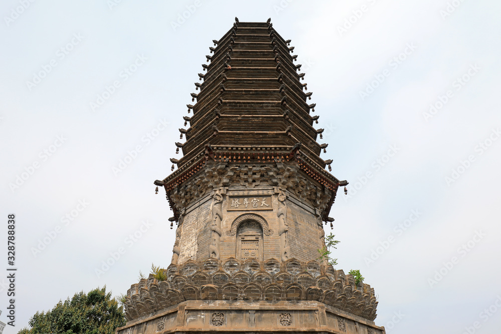 Architectural Scenery of Ancient Pagodas in China, Fengrun County, Hebei Province, China Architectural Scenery of Ancient Pagodas in China, Fengrun County, Hebei Province, China