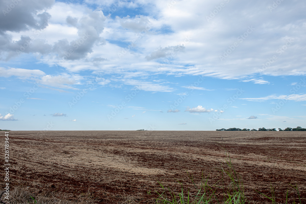 Plowed land for planting Plowed land for planting