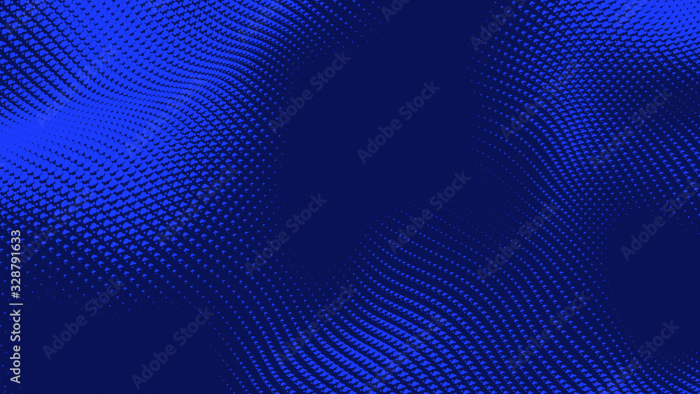 Dot blue wave light screen gradient texture background. Abstract technology big data digital background. 3d rendering. Dot blue wave light screen gradient texture background. Abstract technology big data digital background. 3d rendering.