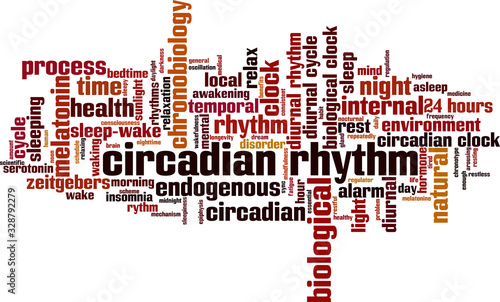 Circadian rhythm word cloud