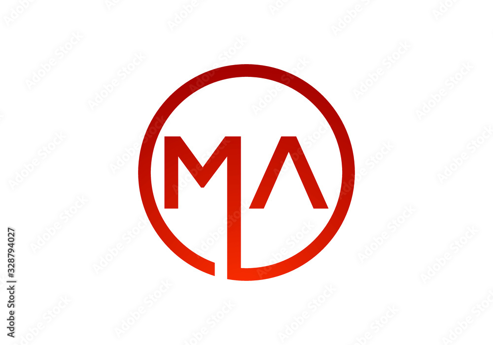 Initial Letter M A Logo design vector template, Monogram Logo sign symbol Initial Letter M A Logo design vector template, Monogram Logo sign symbol