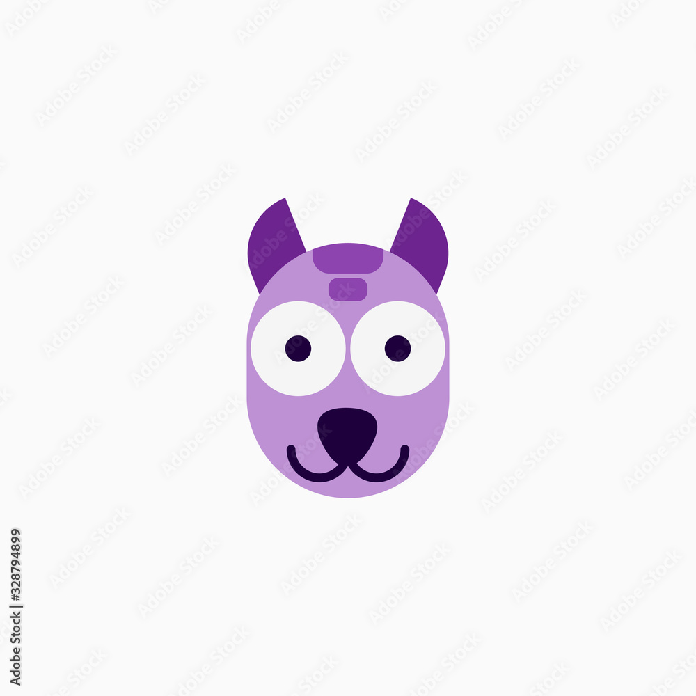 Cat's face in flat design style. Cute kitty. animal's head logo. Flat vector illustration, isolated on white background. Cat's face in flat design style. Cute kitty. animal's head logo. Flat vector illustration, isolated on white background.