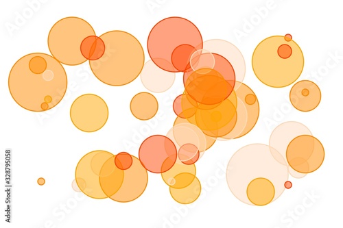 Fototapeta Naklejka Na Ścianę i Meble -  Abstract orange circles illustration background