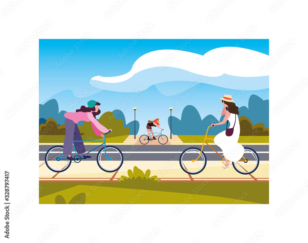 women with bicycle, women with healthy lifestyle women with bicycle, women with healthy lifestyle