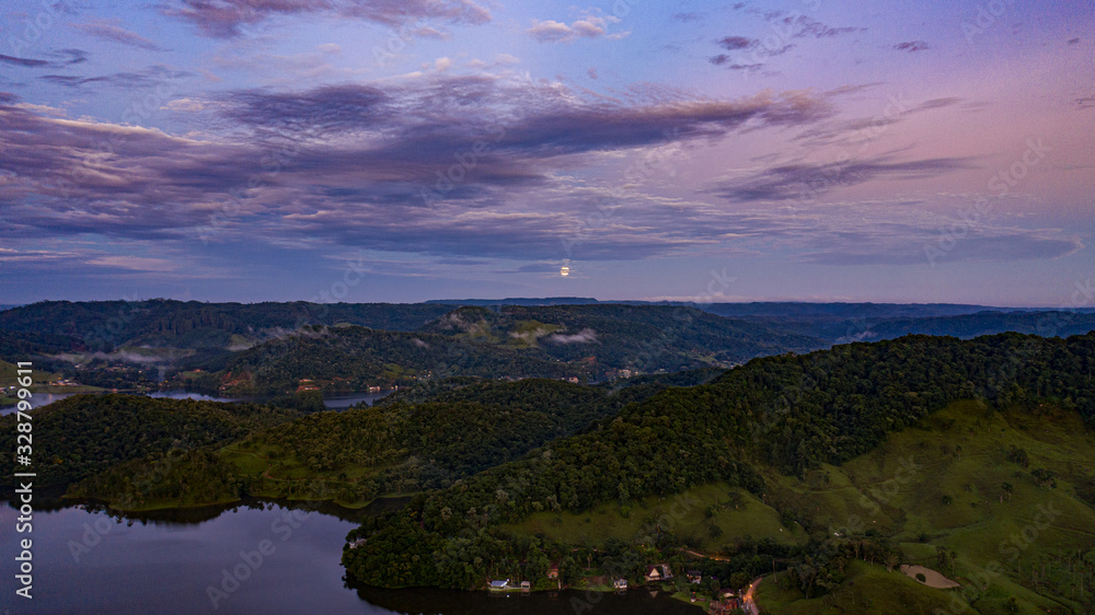 Rio dos Cedros lake south brazil