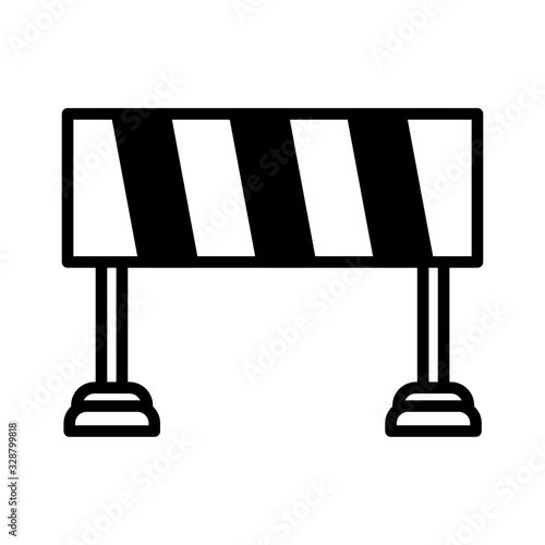 safety barrier on white background
