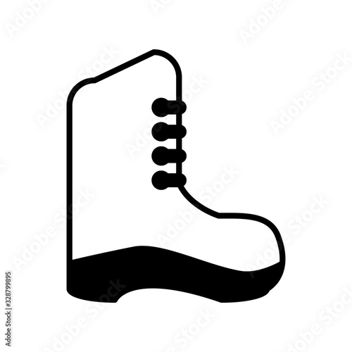 safety boots on white background