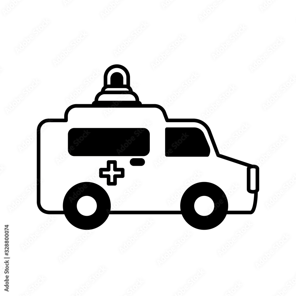 security ambulance on white background security ambulance on white background