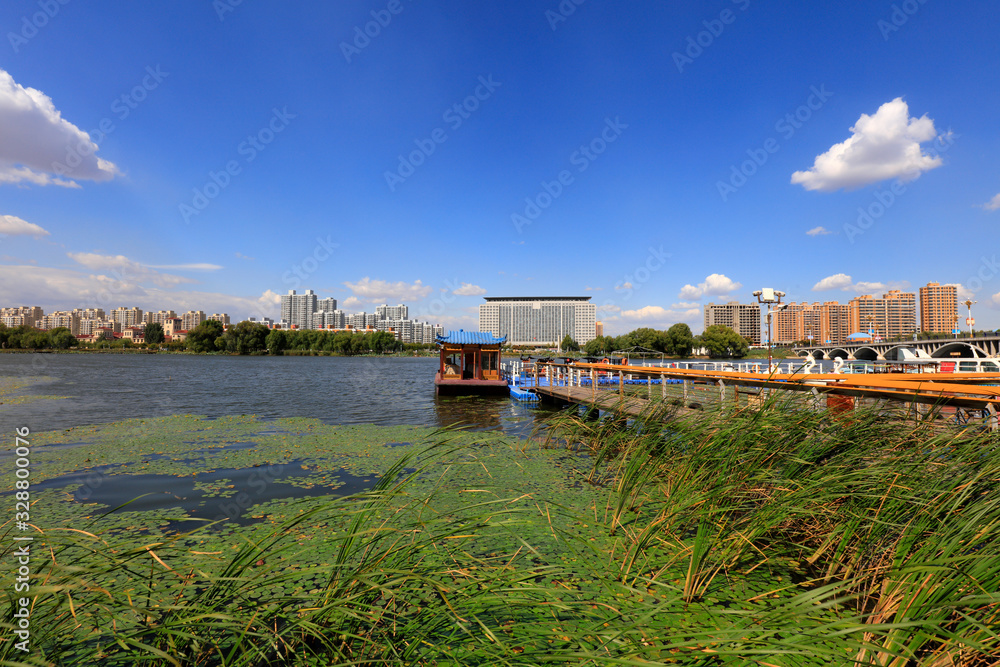 Waterfront Park Architectural Scenery, China Waterfront Park Architectural Scenery, China