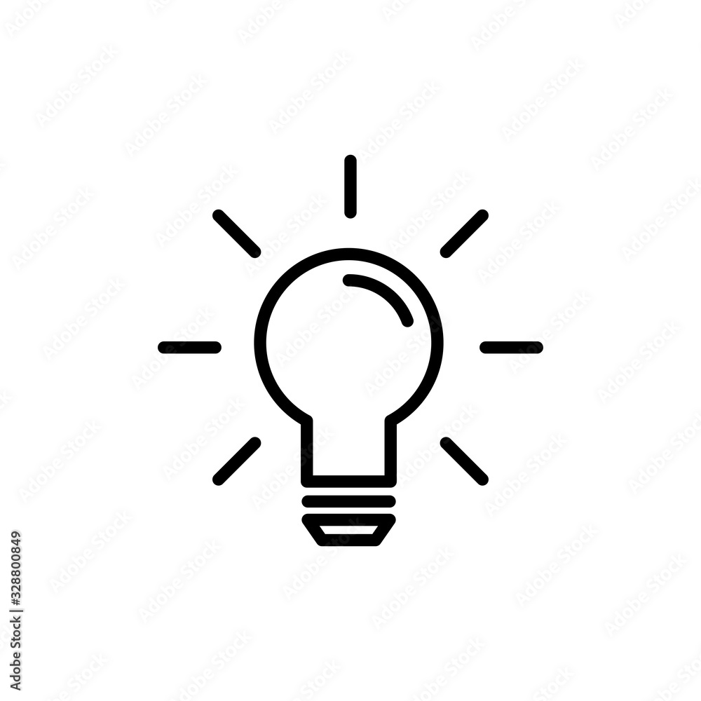 Lamp icon isolated on white background. Light bulb icon vector. Idea vector icon Lamp icon isolated on white background. Light bulb icon vector. Idea vector icon