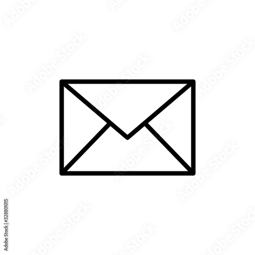 Mail vector icon isolated on white background. E-mail icon. Envelope illustration. Message
