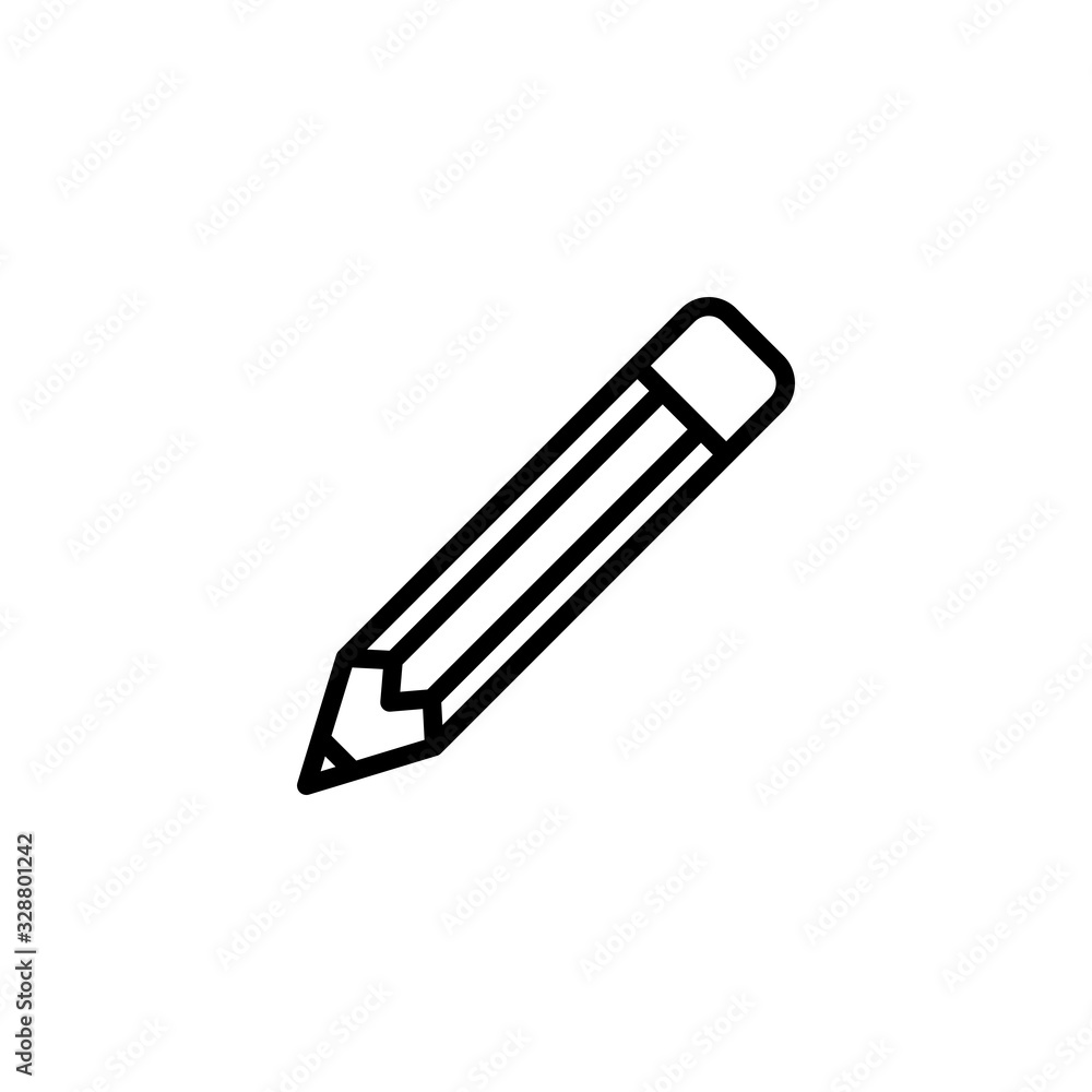 Pencil icon isolated on white background. Pencil vector icon Pencil icon isolated on white background. Pencil vector icon