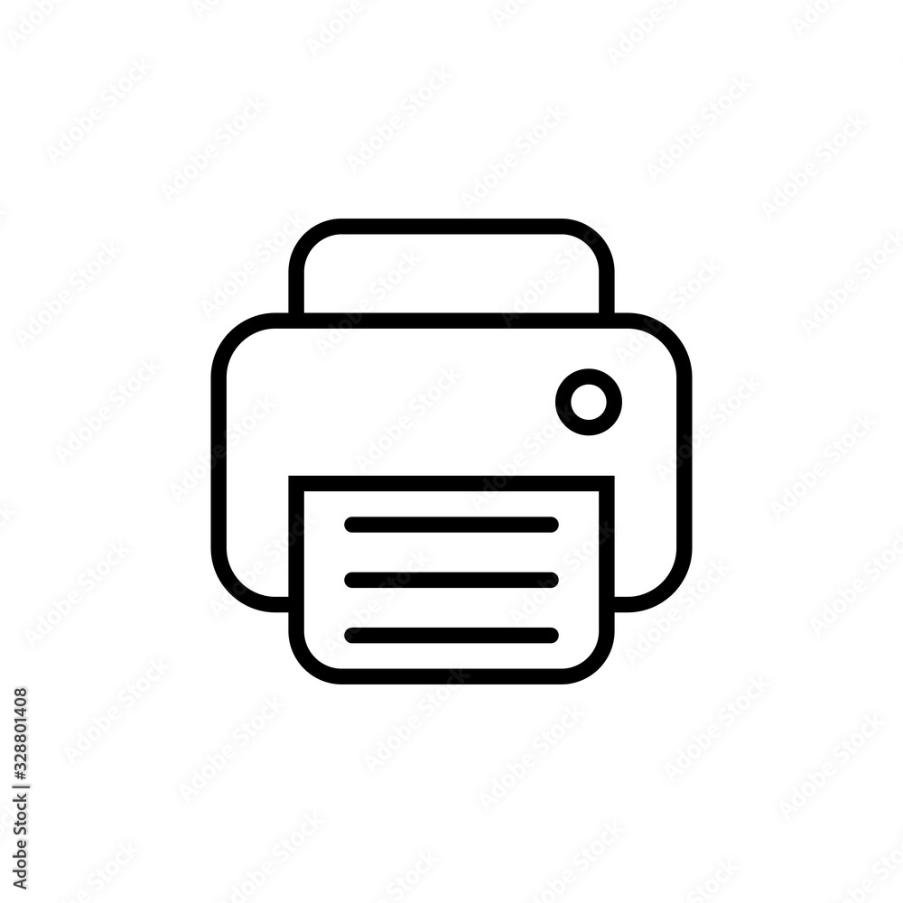 Printer icon isolated on white background. print icon. Fax vector icon. Printer icon isolated on white background. print icon. Fax vector icon.