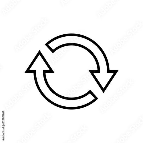 Refresh icon isolated on white background. Reload icon vector. Update icon. convert icon