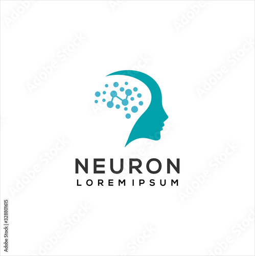 Brain logo / Neuron Nerve or logo design inspiration with a black background	