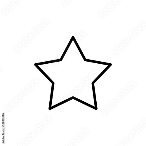 Star Icon isolated on white background. Star vector icon. Rating symbol