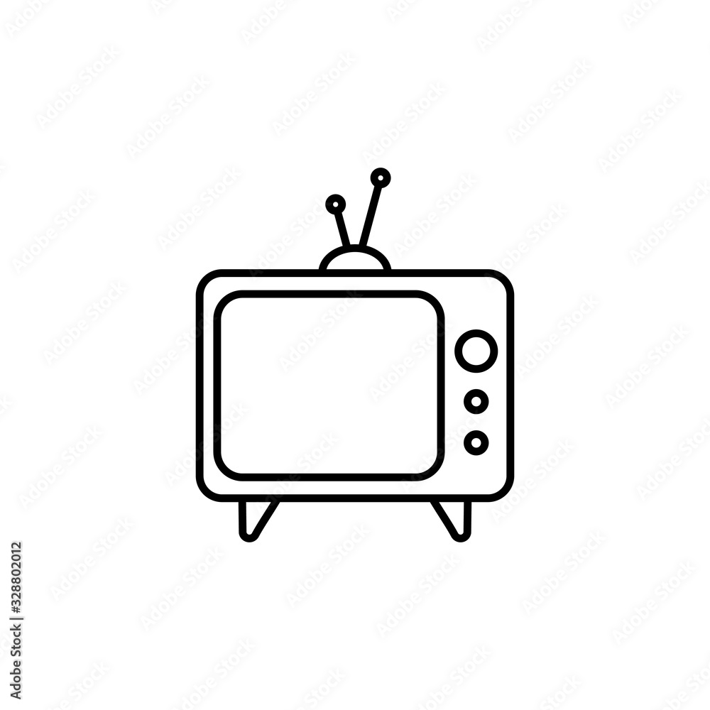 TV vector icon isolated on white background. Television icon. TV vector icon isolated on white background. Television icon.