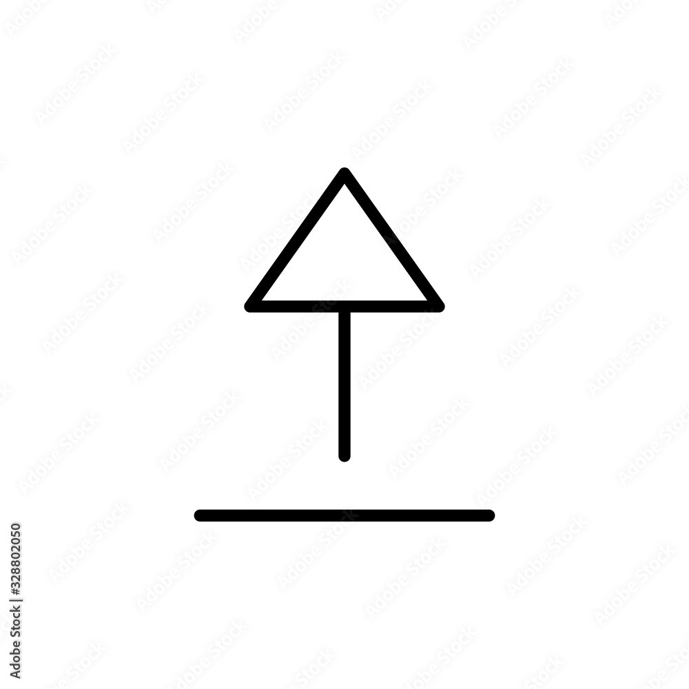 Upload icon isolated on white background. Upload sign icon. Upload button. Load symbol.