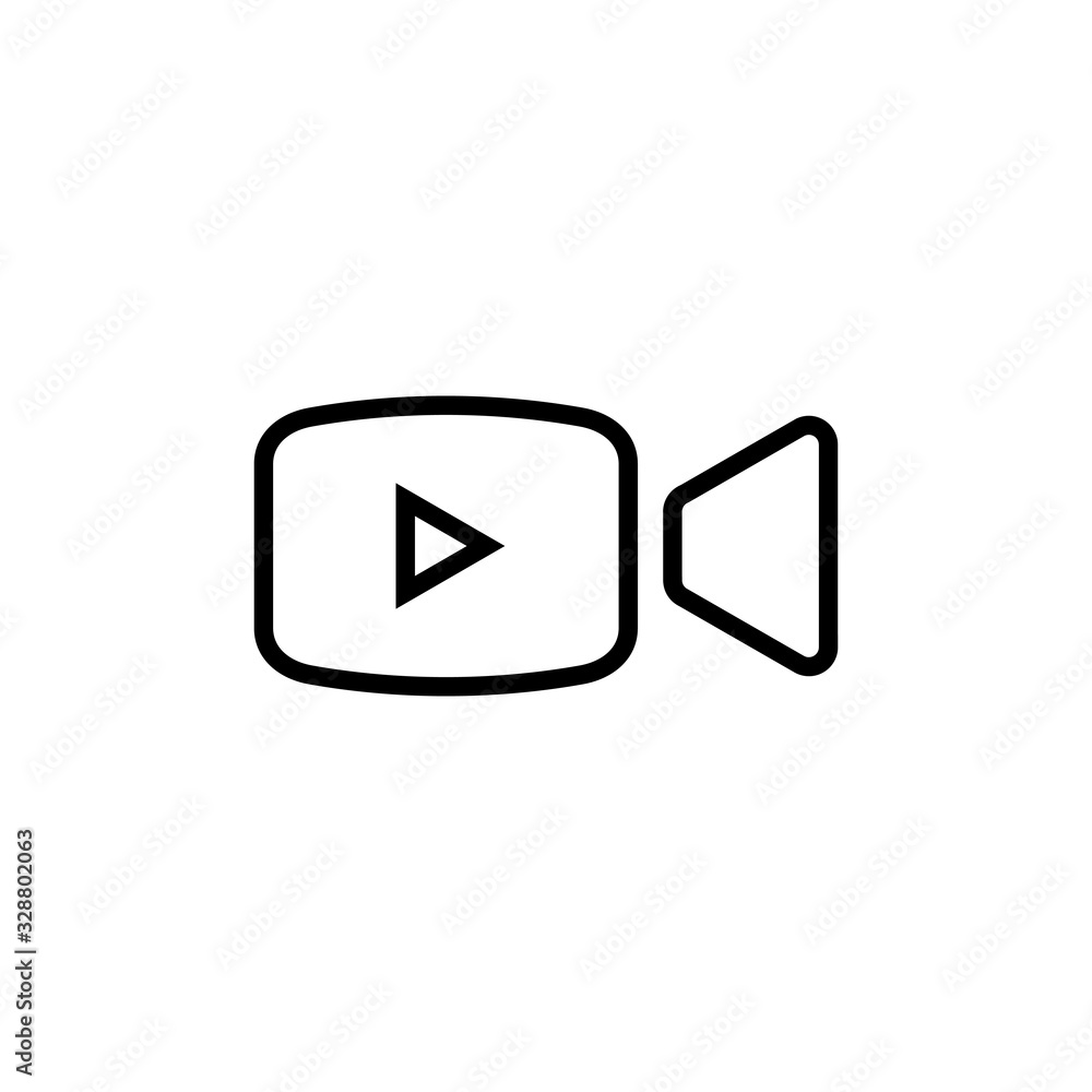 Video camera icon isolated on white background. Video camera vector icon. Camera Icons. Movie Sign. Cinema Video camera icon isolated on white background. Video camera vector icon. Camera Icons. Movie Sign. Cinema