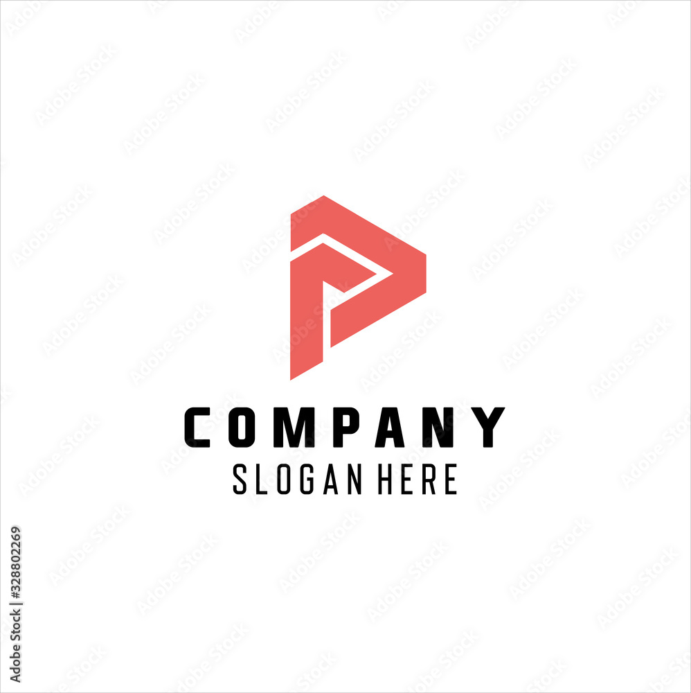 Fototapeta premium Letter P logo icon design template elements