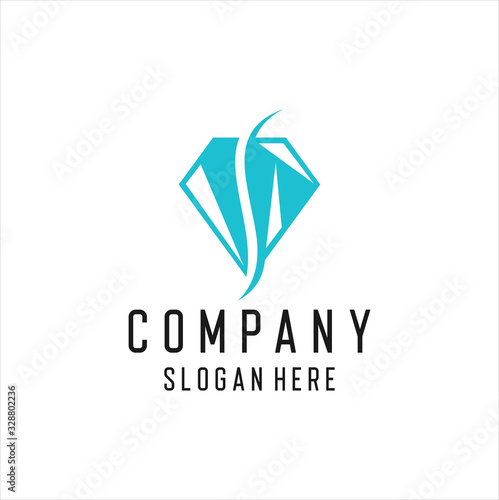 Letter S Diamond Shape Icon Vector Logo Template