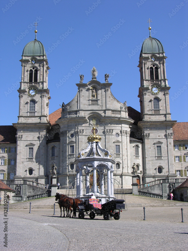 Fototapeta premium Einsiedeln, Switz., Einsiedeln Abbey Church