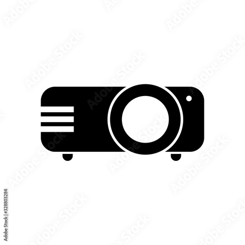 Isolated movie projector silhouette style icon vector design