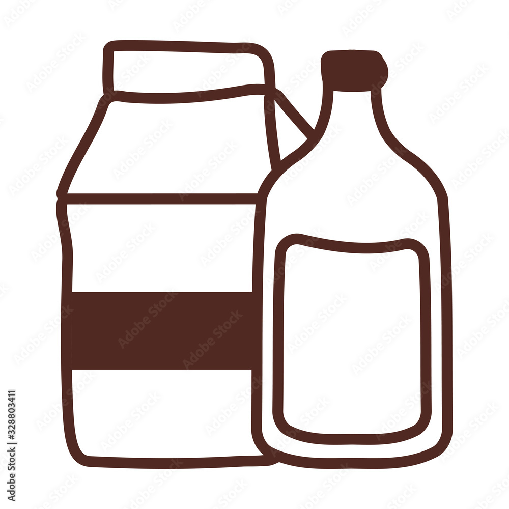 milk box, line style icon