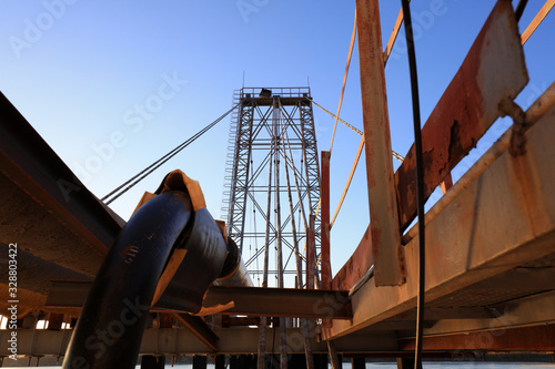 Oil pipelines on bridges