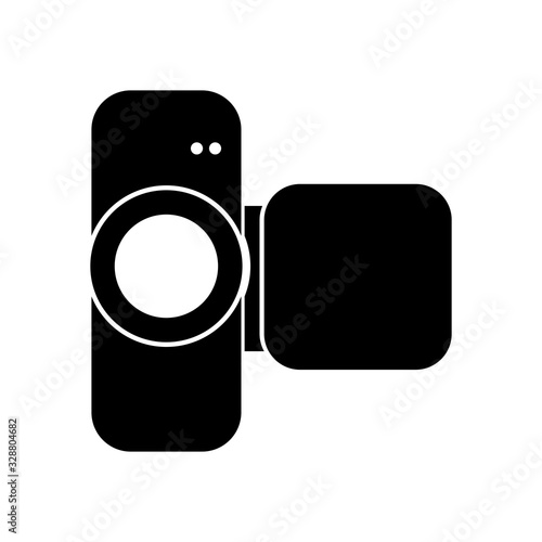 Isolated videocamera silhouette style icon vector design