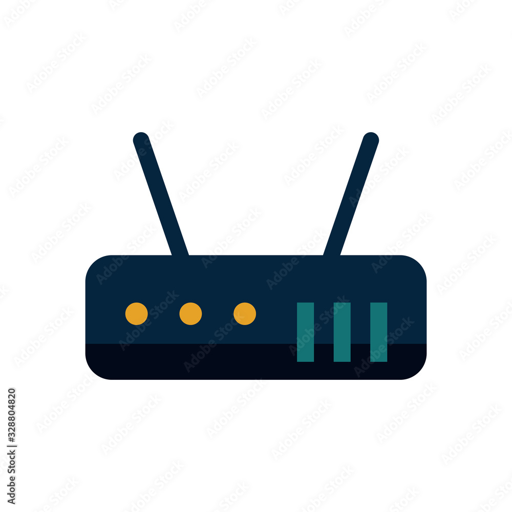 Isolated wifi machine flat style icon vector design Isolated wifi machine flat style icon vector design